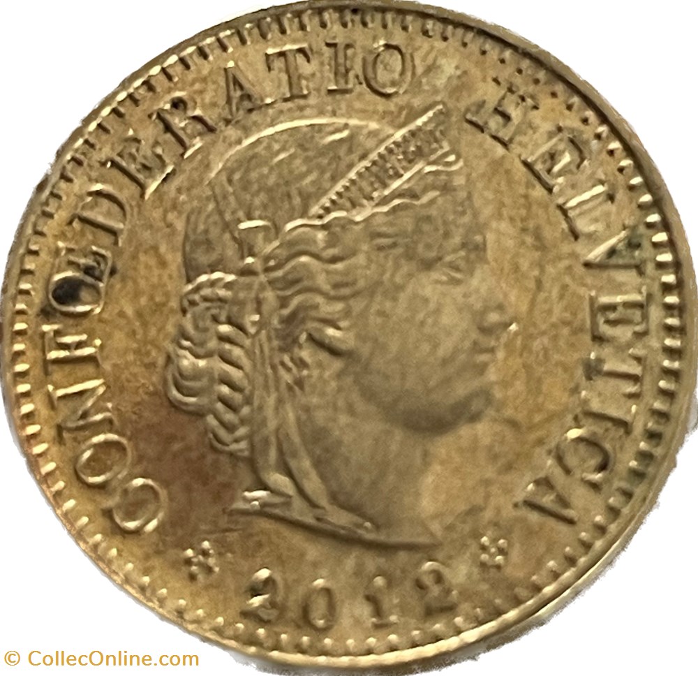 monnaies monde suisse 5 centimes tete de libertas 2012