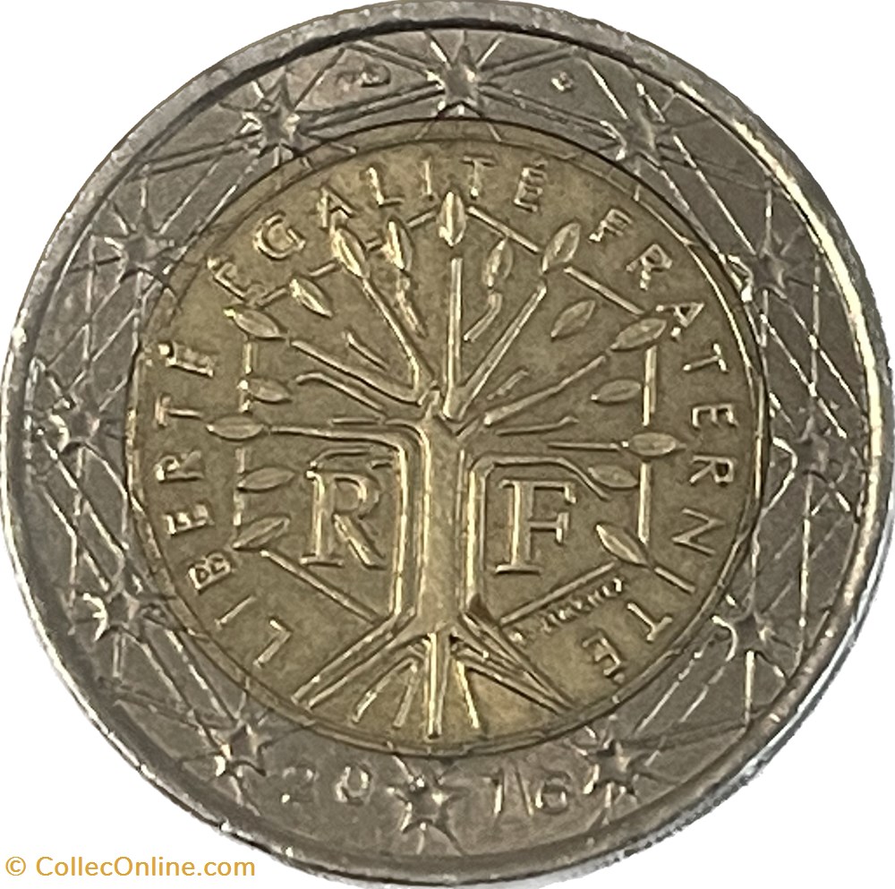 2 Euros 2016 monnaies a france 2 euros 2016
