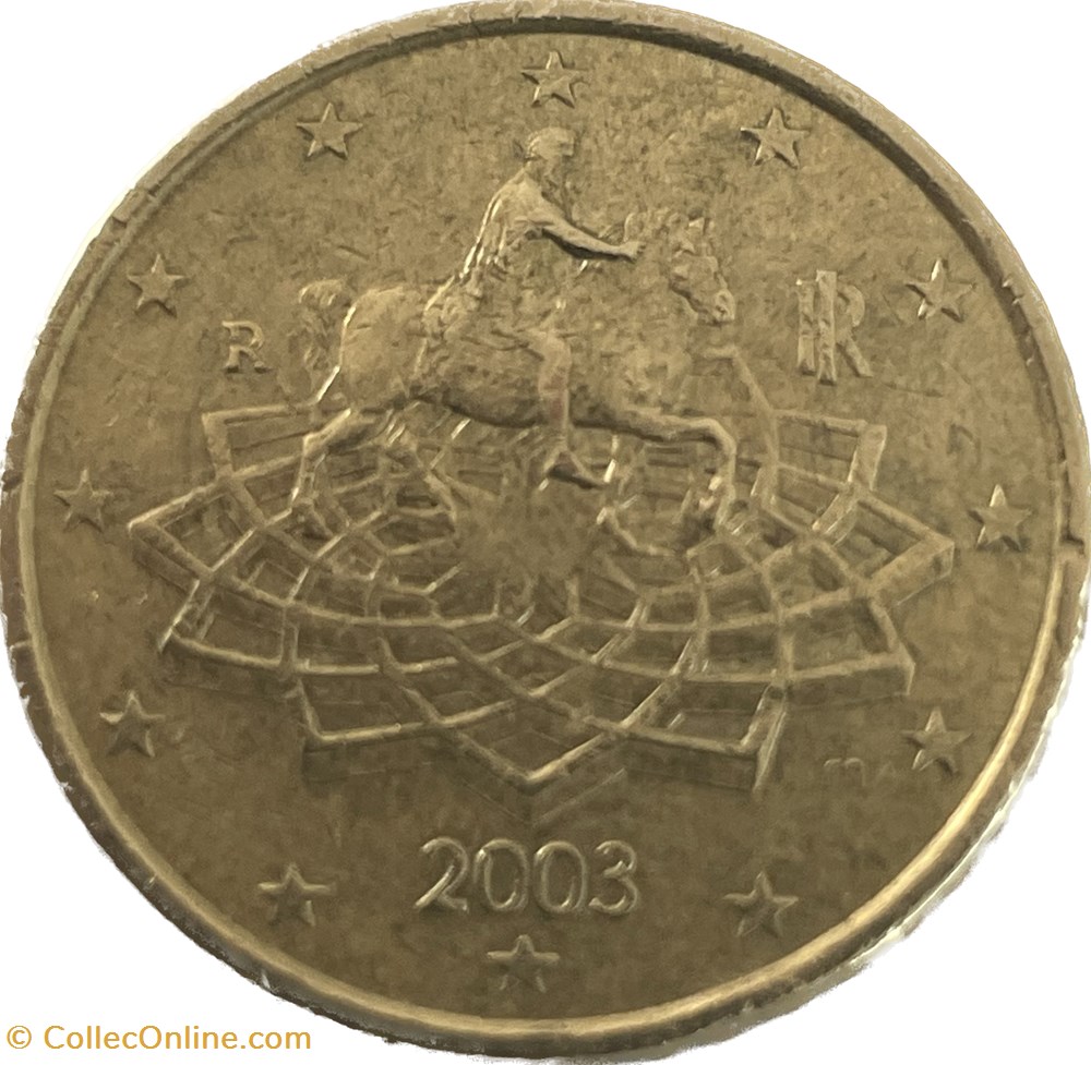monnaies euros a italie 50 centimes euro 2003