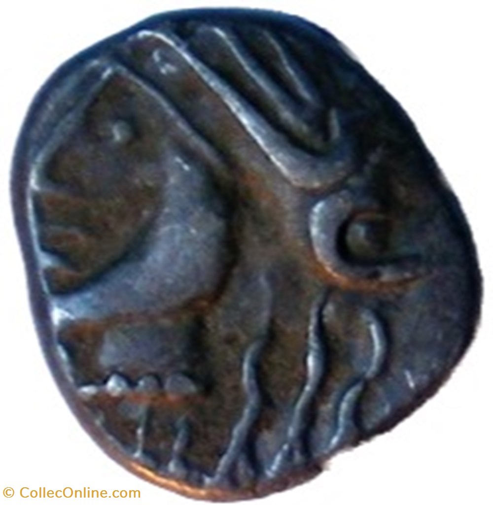 Quinaire KALETEDOY un delta monnaies antiques celtes quinaire kaletedoy un delta