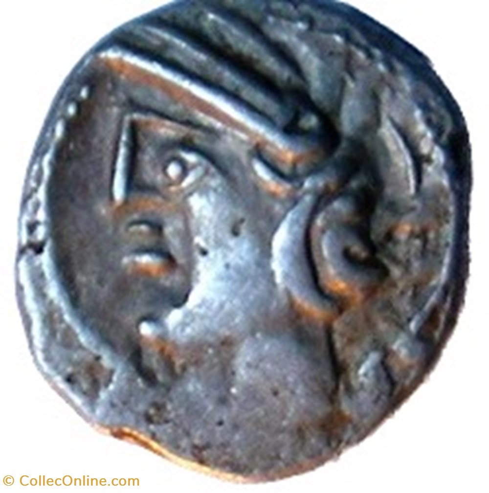 Quinaire KALETEDOY à la rouelle monnaies antiques celtes quinaire kaletedoy a la rouelle