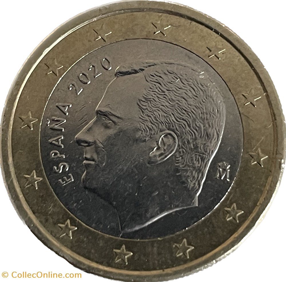 1 Euro 2020 monnaies euros a espagne 1 euro 2020