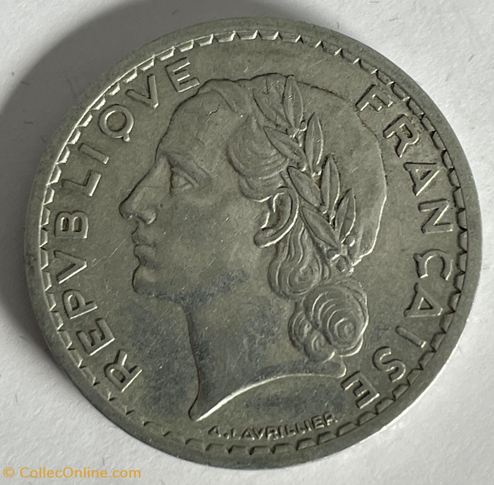 monnaies monde france 5 francs lavrillier 1948