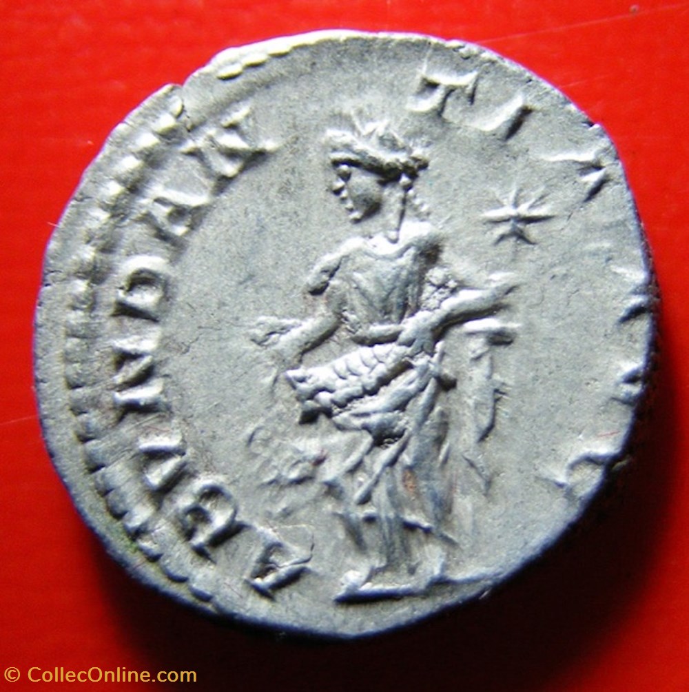 monnaies antiques romaines imperiales et republicaines denier elagabale abvndantia