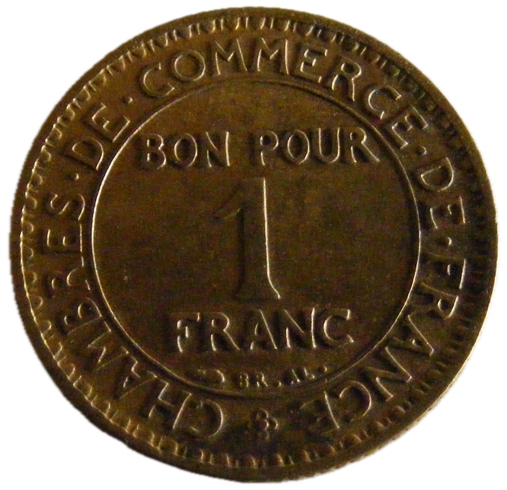 monnaies monde france 1 franc chambres de commerce 1921