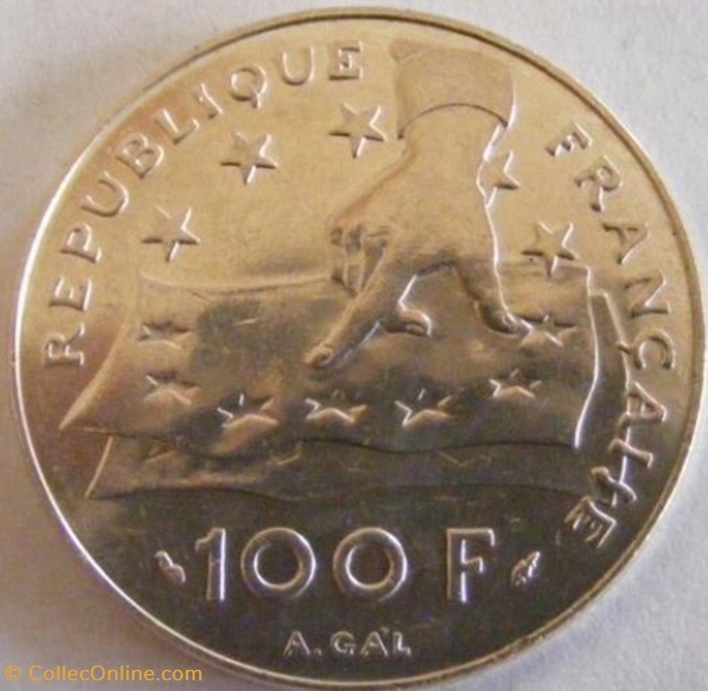 100 francs René Descartes 1991 monnaies monde france 100 francs rene descartes 1991