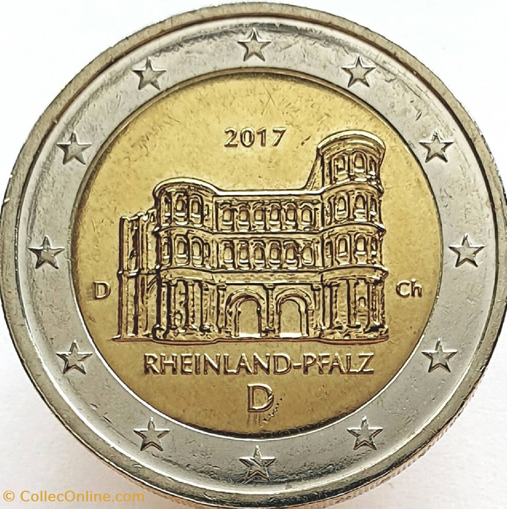 Piece 2 Euro Rheinland-pfalz D 2017 Valeur 2 Euros Présidence de la Rhénanie-Palatinat au Bundesrat