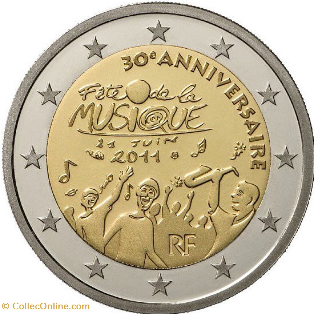 2 Euros 30e anniversaire de la Fête de la musique monnaies france 2 euros 30e anniversaire de la fete de la musique