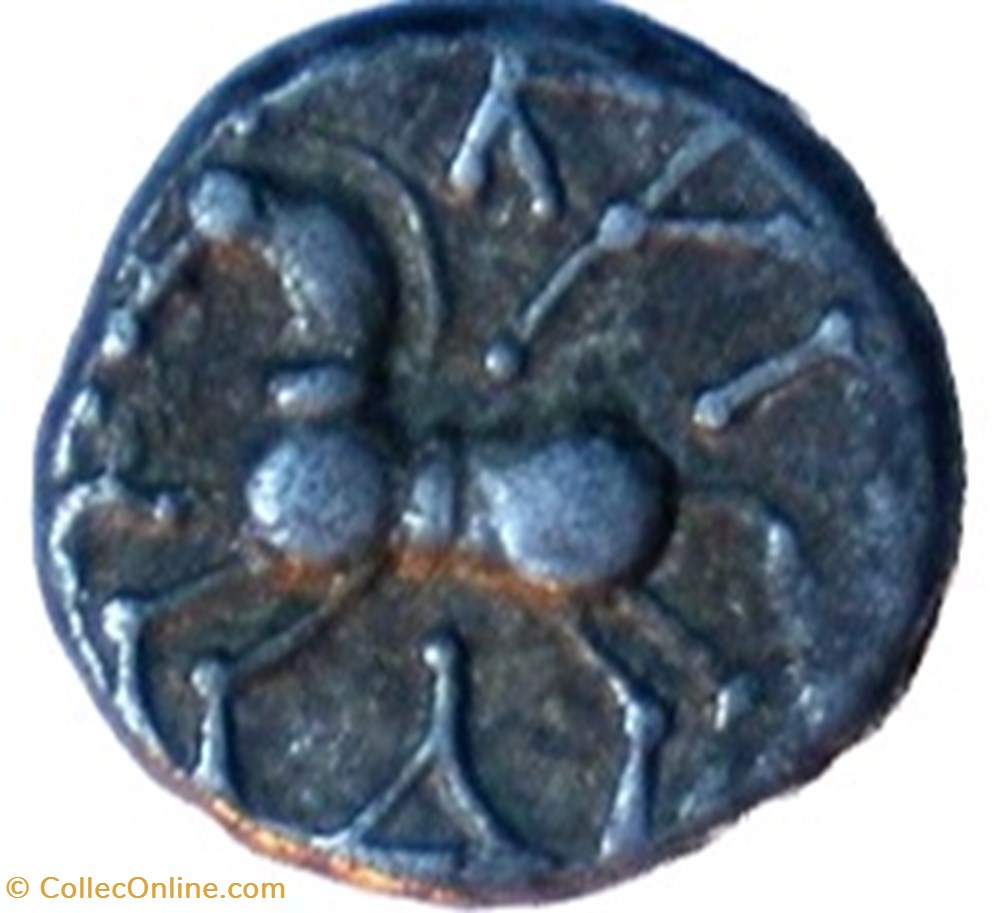 Quinaire KALETEDOY un delta monnaies antiques celtes quinaire kaletedoy un delta
