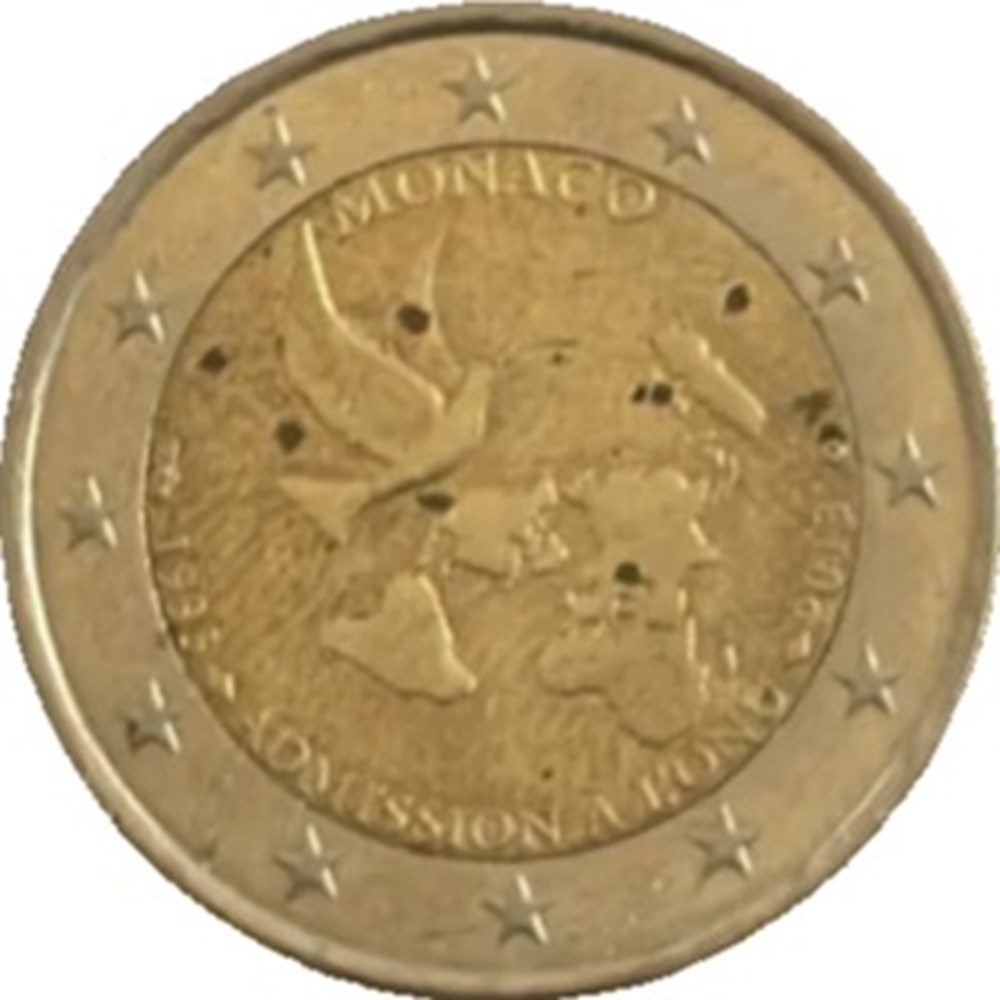 2 Euros 20e anniversaire de l'adhésion de la Principauté à l'ONU 2013 monnaies monaco 2 euros 20e anniversaire de adhesion de la principaute a onu 2013