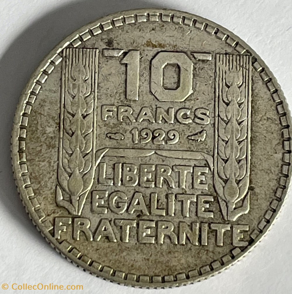 10 francs Turin 1929 différent J monnaies monde france 10 francs turin 1929 different j