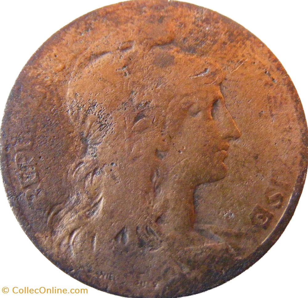 5 centimes Daniel-Dupuis 1900 monnaies monde france 5 centimes daniel dupuis 1900