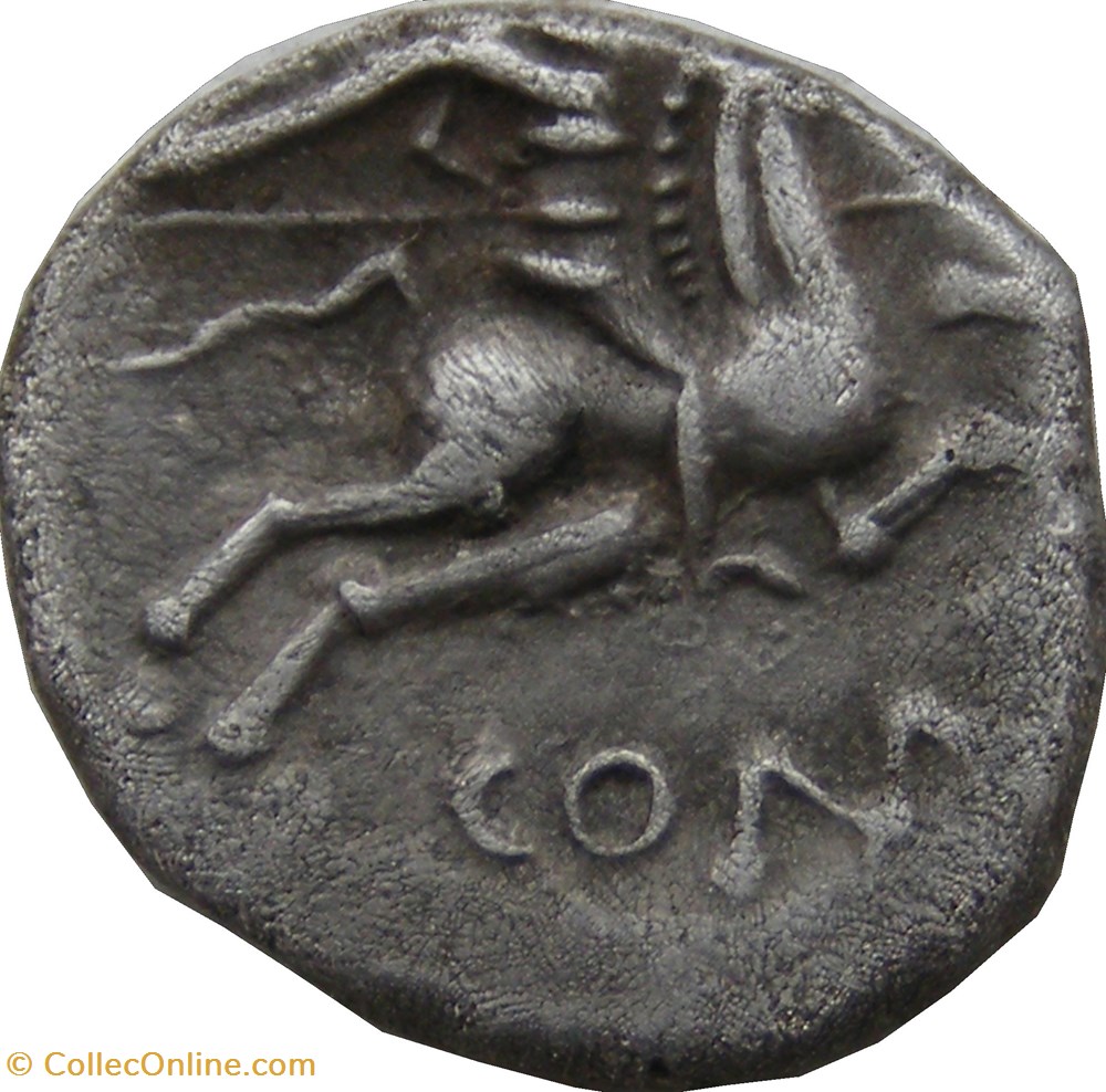 Denier au cavalier BRI / COMA monnaies antiques celtes denier au cavalier bri coma