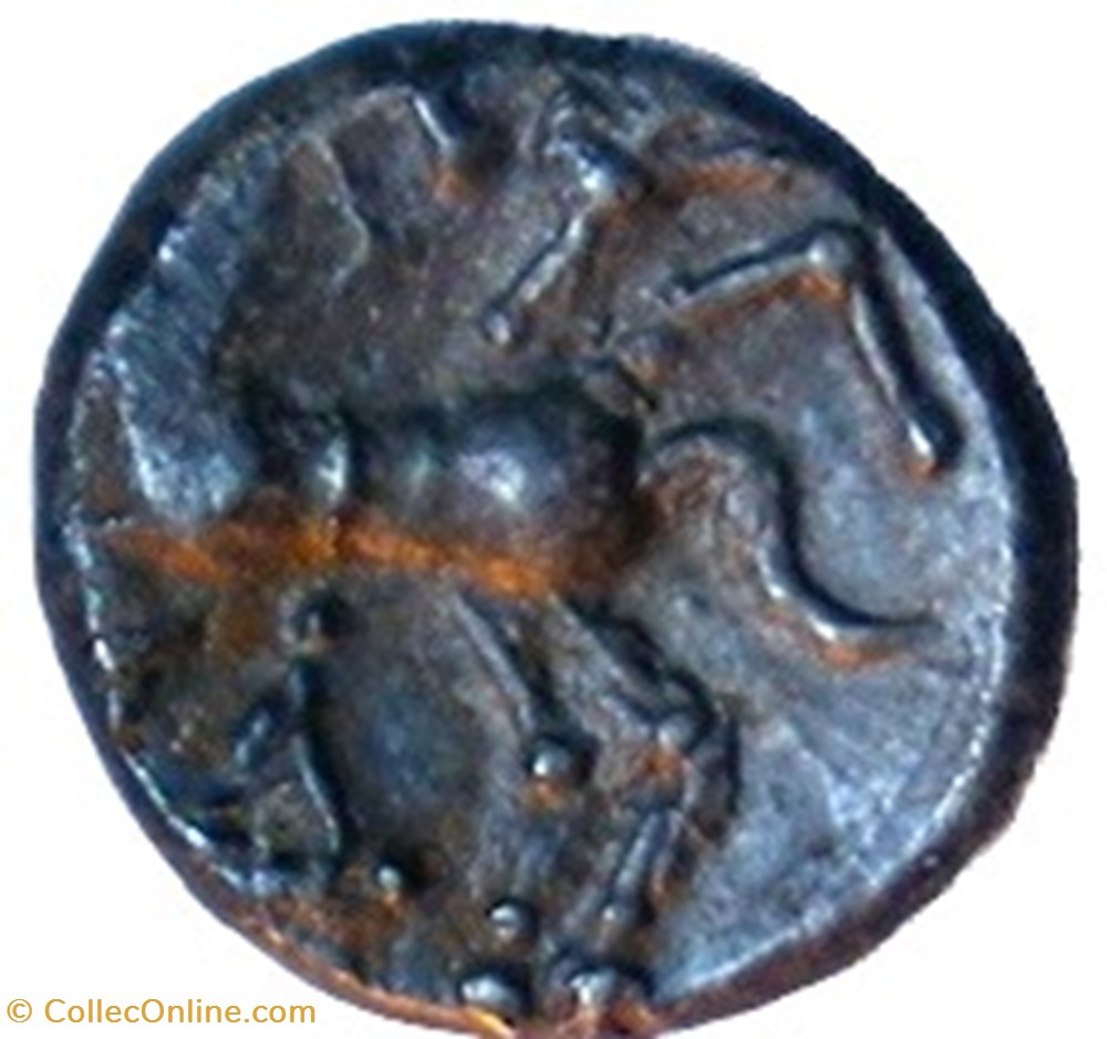 Quinaire KALETEDOY un delta monnaies antiques celtes quinaire kaletedoy un delta