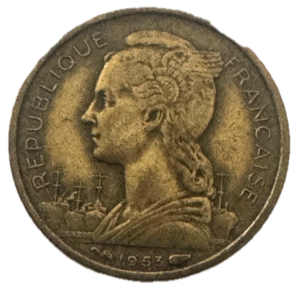 Madagascar 10 francs 1953 monnaies colonies francaises madagascar 10 francs 1953