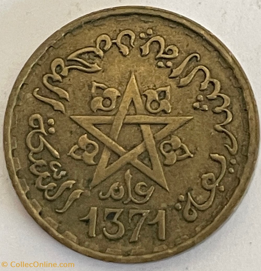 monnaies monde maroc 10 francs mohammed v 1952