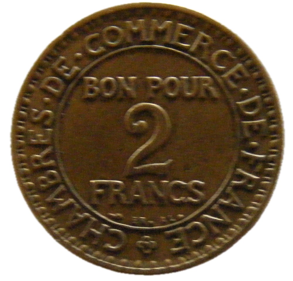 2 Francs Chambres de commerce 1924 monnaies monde france 2 francs chambres de commerce 1924
