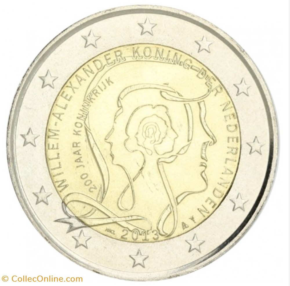 2 Euros 10e Anniversaire de l'Union économique et monétaire 2013 monnaies pays bas 2 euros 10e anniversaire de union economique et monetaire 2013