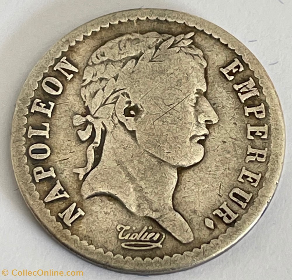 monnaies monde france demi franc napoleon ier tete lauree 1808 paris