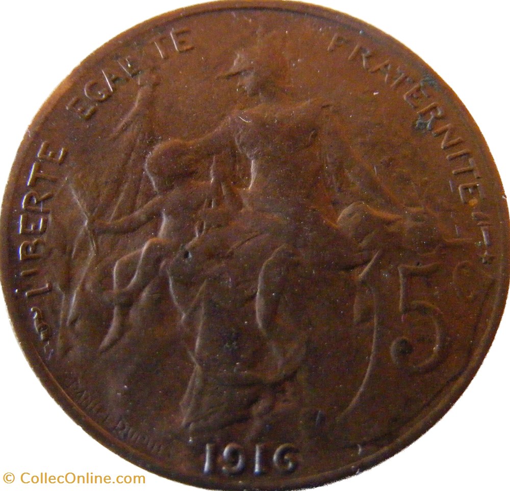 5 centimes Daniel-Dupuis 1916 Etoile monnaies monde france 5 centimes daniel dupuis 1916 etoile