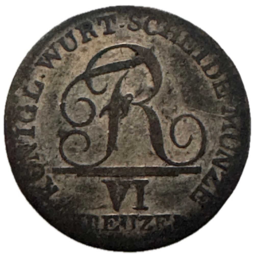 Allemagne -Royaume de Wurtemberg - 6 Kreuzer Frédéric Ier 1806 monnaies monde allemagne royaume de wurtemberg 6 kreuzer frederic ier 1806