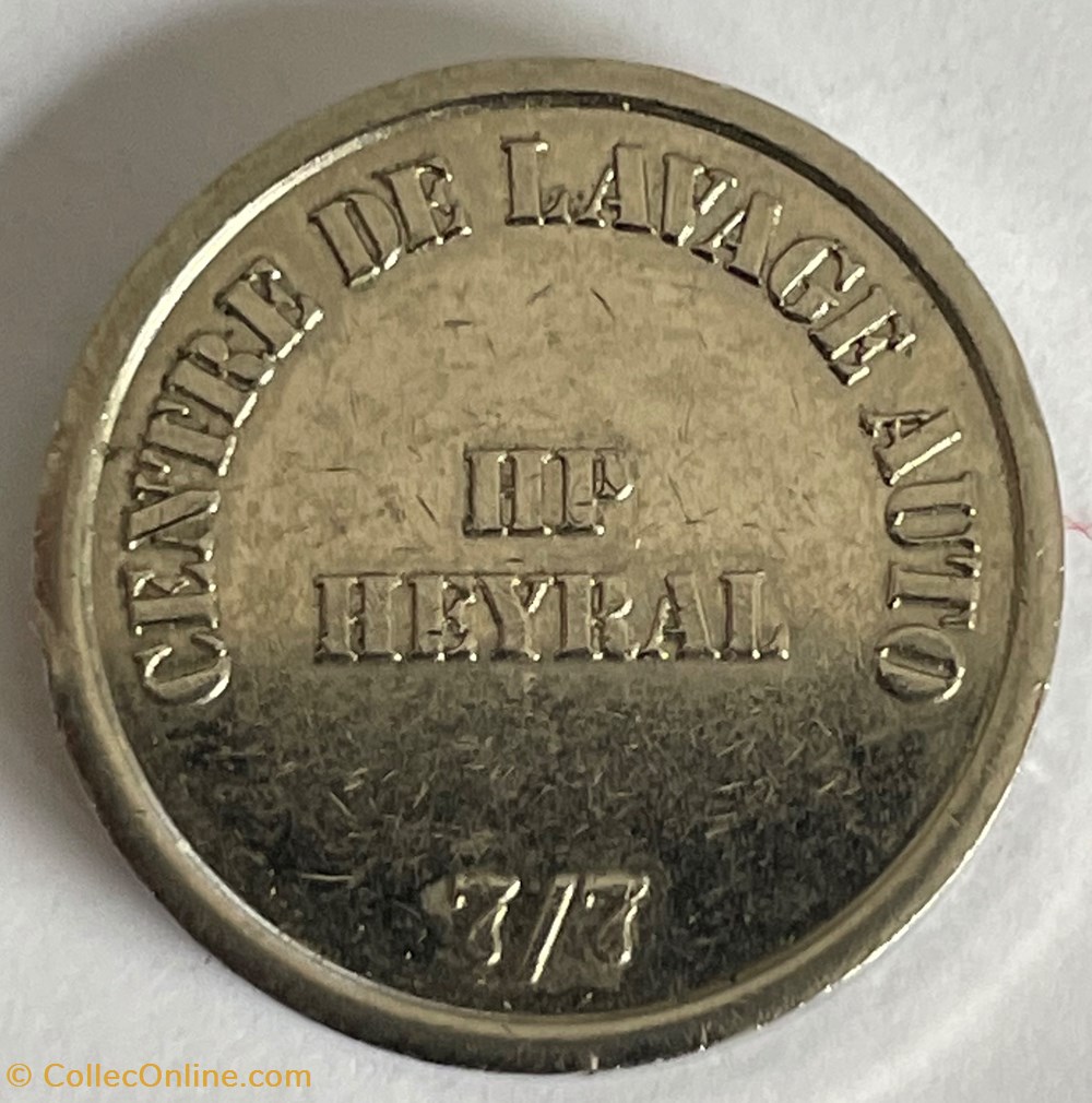 Jeton de Lavage voiture Heyral monnaies paranumismatique jetons poids jeton de lavage voiture heyral