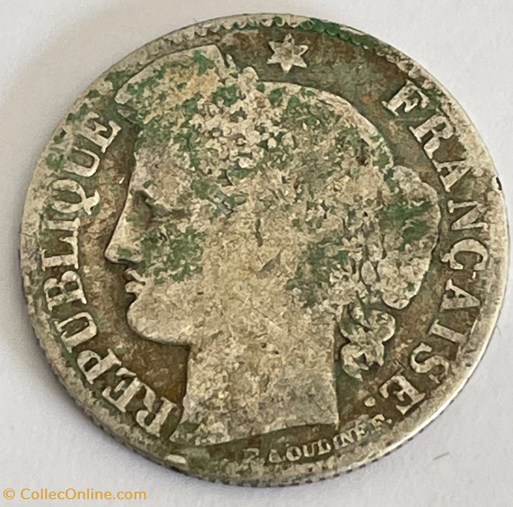 50 centimes Cérès 1871 Paris monnaies monde france 50 centimes ceres 1871 paris