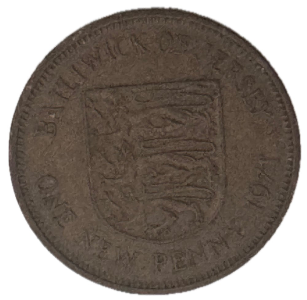 Jersey 1 nouveau penny Elizabeth II 2e effigie 1971 monnaies monde jersey 1 nouveau penny elizabeth ii 2e effigie 1971