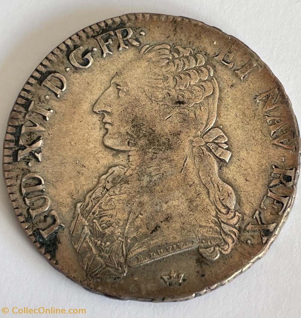 monnaies europe medievale france royales louis xvi ecu argent dit aux branches olivier 1771