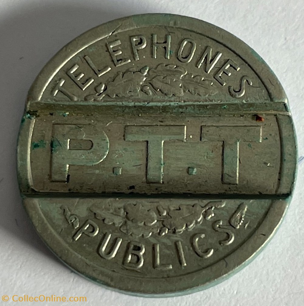Jeton téléphonique PTT monnaies paranumismatique jetons poids jeton telephonique ptt