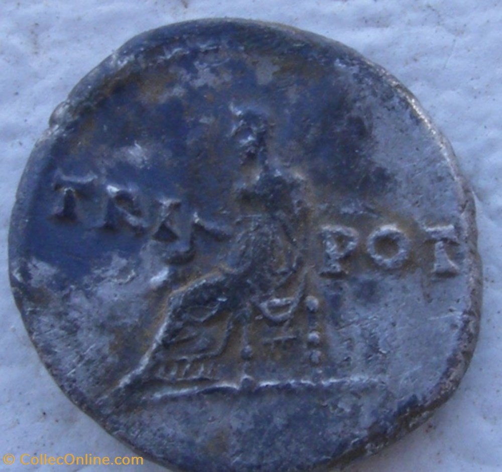 Denier - Vespasien -TRI-POT monnaies antiques romaines imperiales et republicaines denier vespasien tri pot