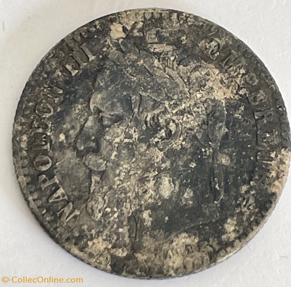 50 centimes Napoléon III, tête laurée 1865 Bordeaux monnaies monde france 50 centimes napoleon iii tete lauree 1865 bordeaux