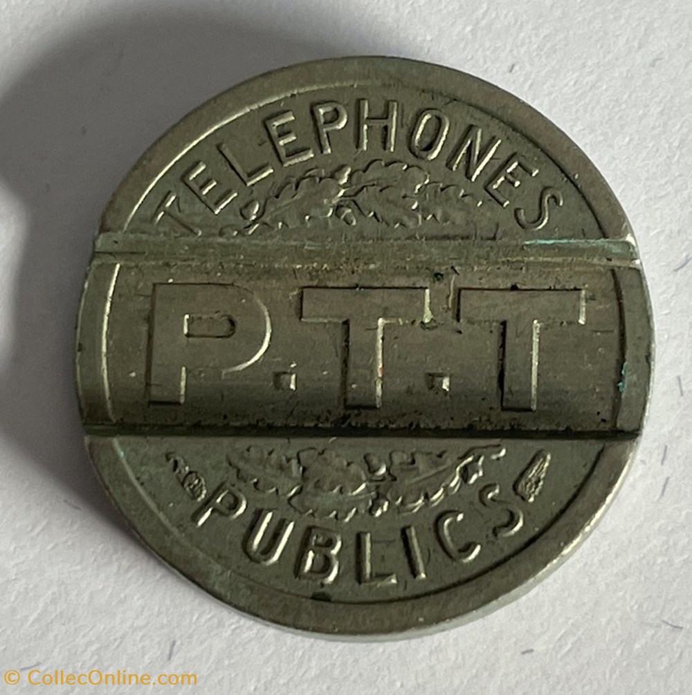 Jeton téléphonique PTT monnaies paranumismatique jetons poids jeton telephonique ptt