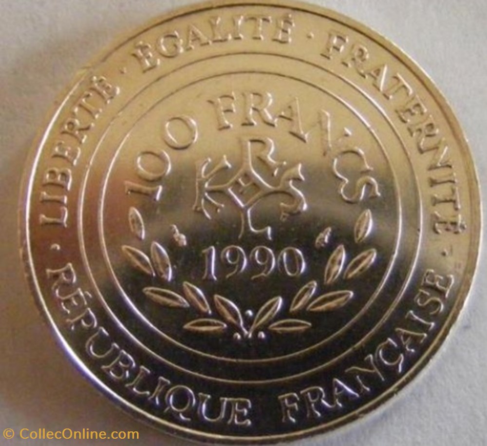 monnaies monde france 100 francs charlemagne 1990