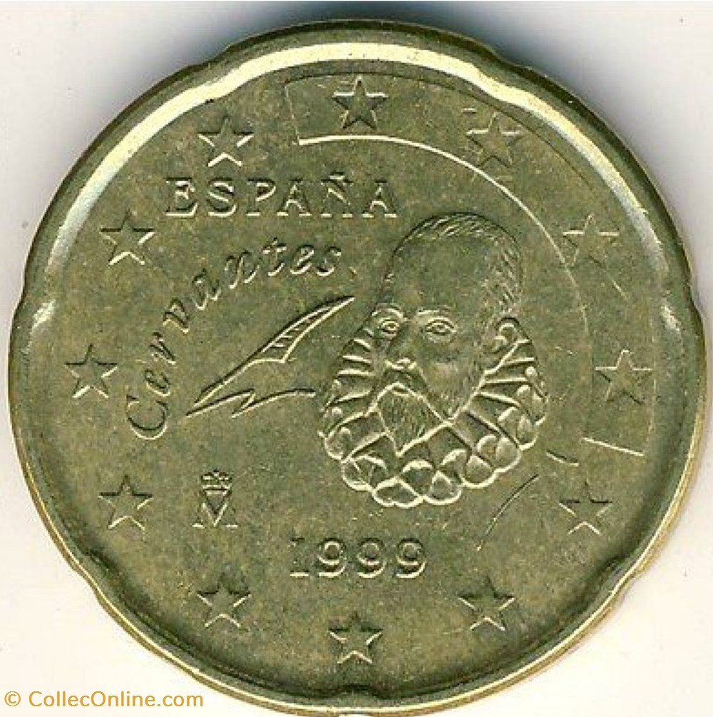 monnaies euros a espagne 20 cents euro 2001