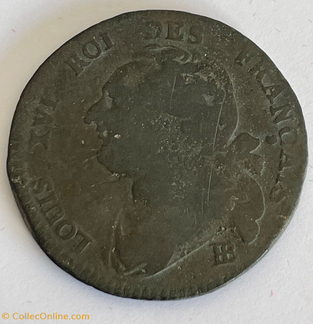 12 deniers dit "au faisceau", type FRANÇAIS 1792 Strasbourg monnaies monde france 12 deniers dit au faisceau type francais 1792 strasbourg