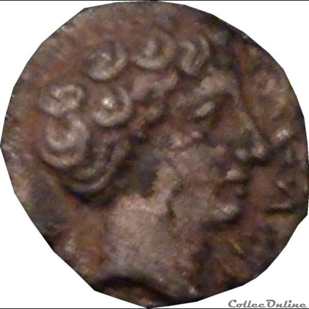 Obole à l'ethnique et au M 3 monnaie antique gauloise obole a ethnique et au m