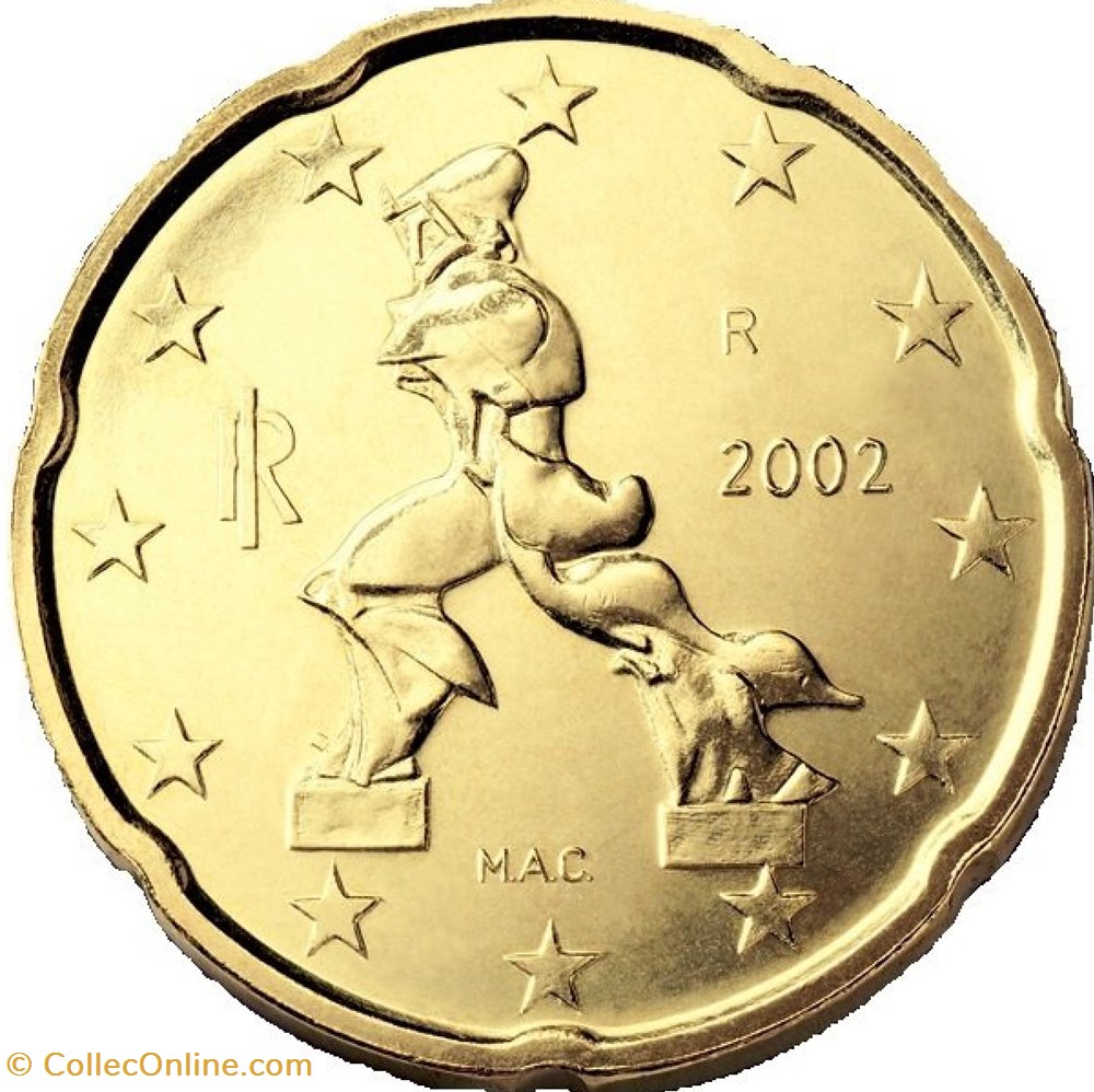 monnaies euros a italie 20 cents euro 2002