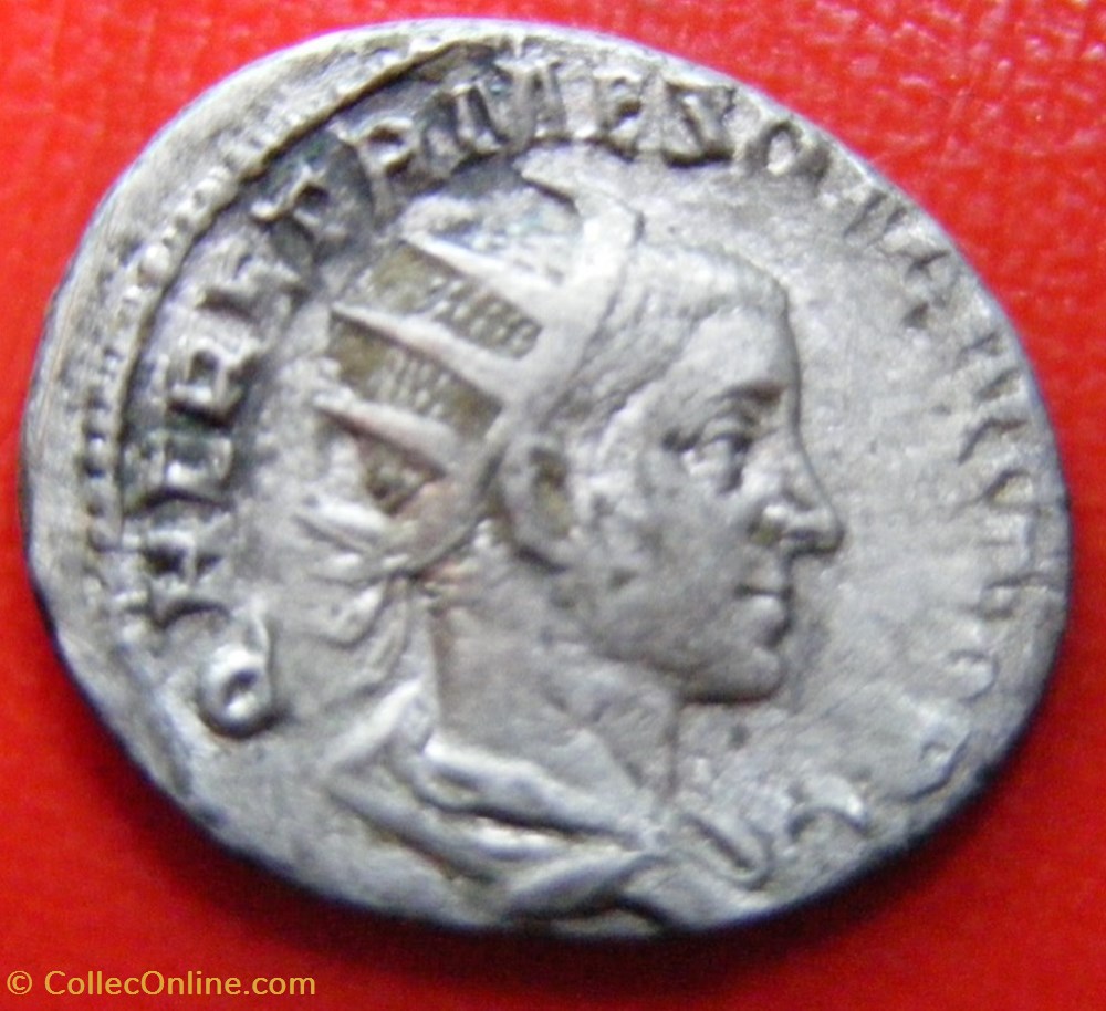 Antoninien - HÉRENNIUS ÉTRUSCUS -, monnaies antiques romaines imperiales republicaines antoninien herennius etruscus