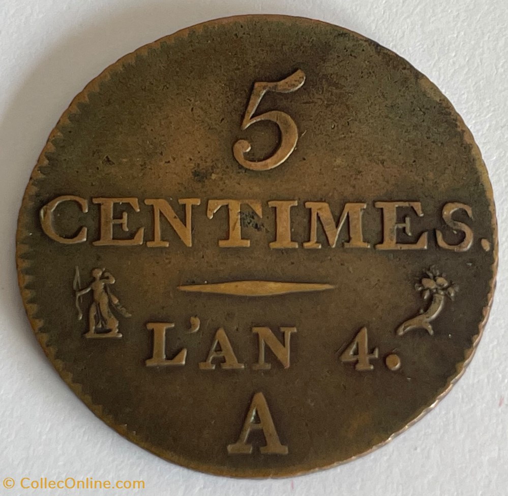 5 centimes Dupré Petit module monnaies monde france 5 centimes dupre petit module