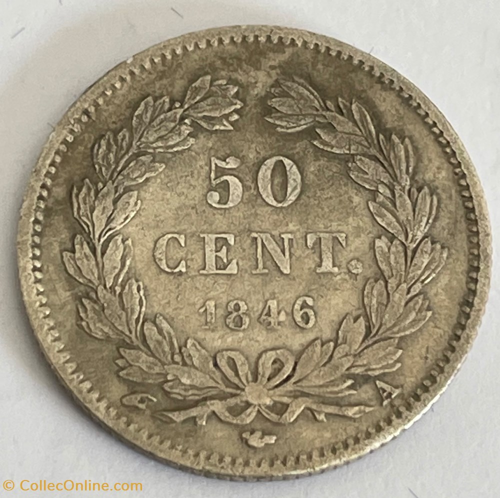 monnaies monde france 50 centimes louis philippe 1846 paris