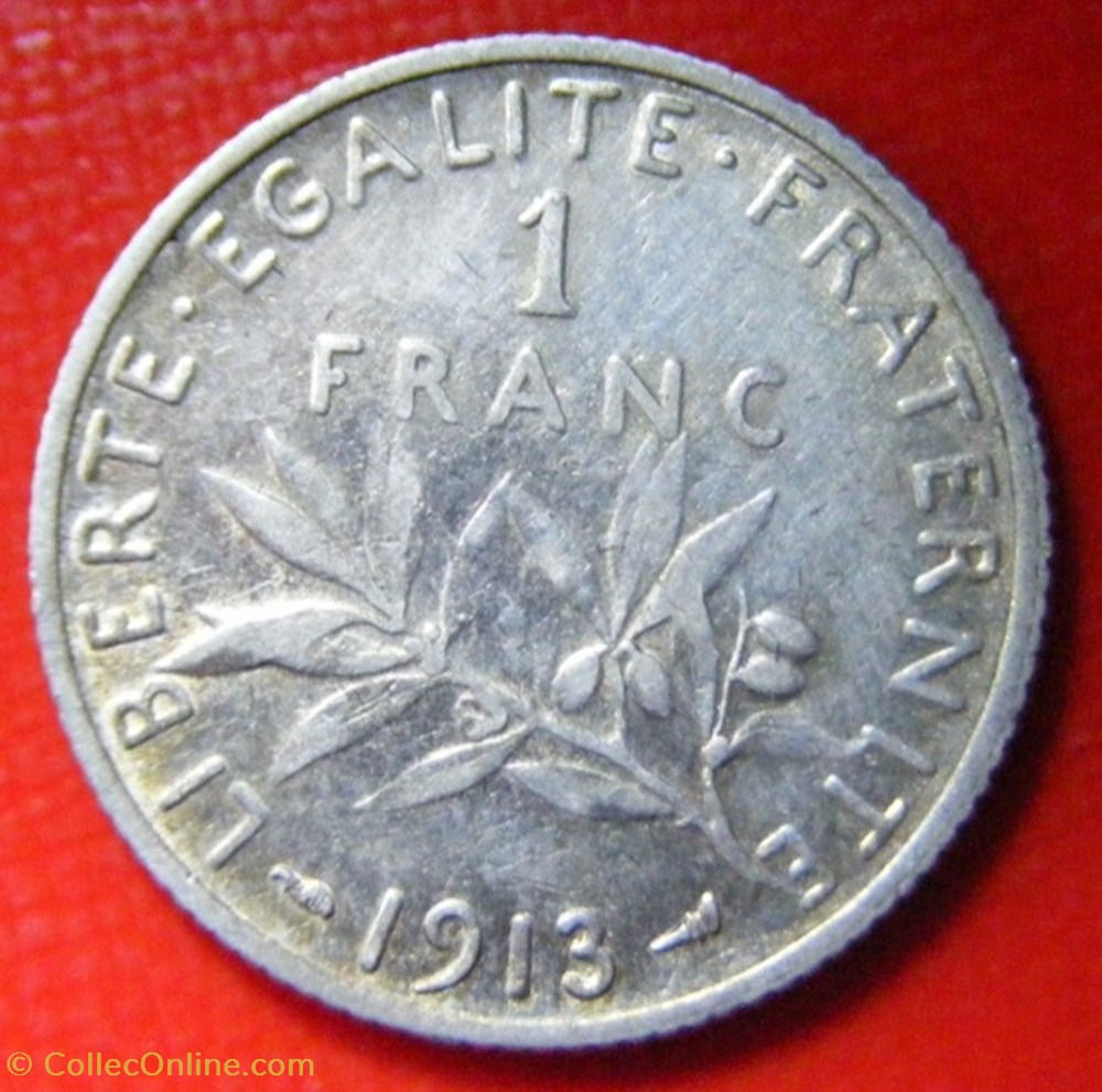 1 francs Semeuse 1913 monnaies monde france 1 francs semeuse 1913