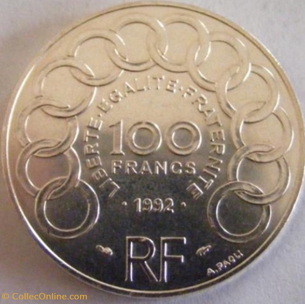 100 francs Jean Monnet 1992 monnaies monde france 100 francs jean monnet 1992