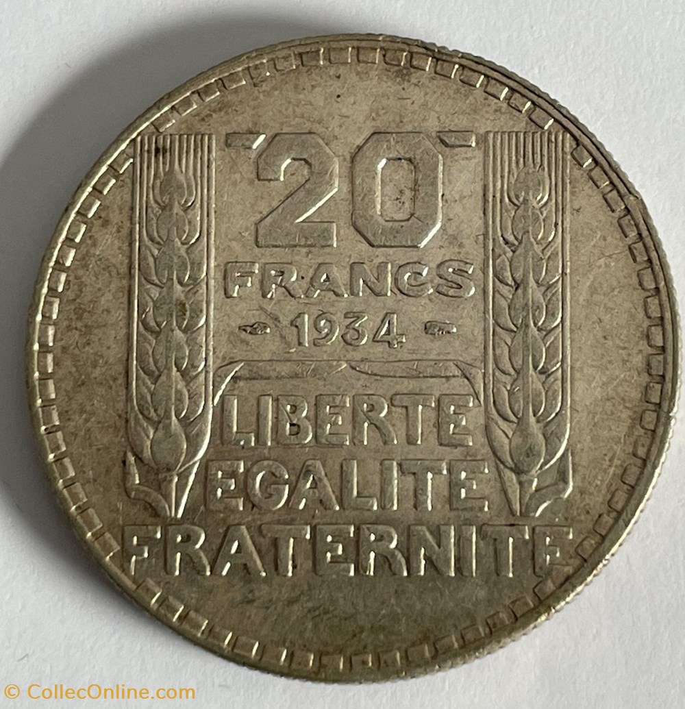 20 francs Turin 1934 monnaies monde france 20 francs turin 1934