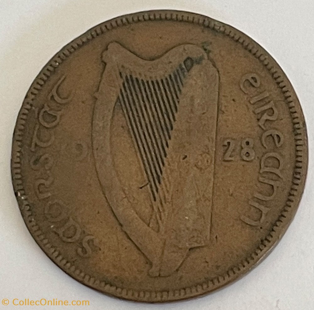 Irlande - 1 pingin 1928 monnaies monde irlande 1 pingin 1928
