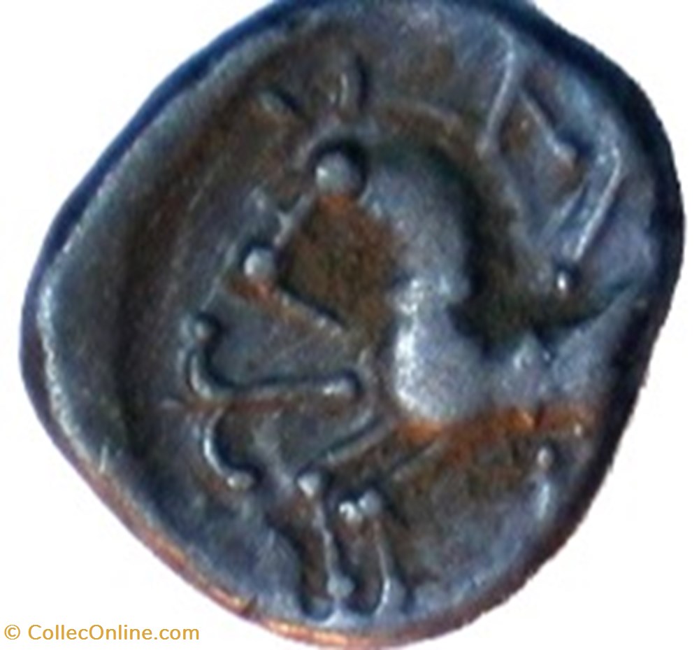 Quinaire KALETEDOY un delta monnaies antiques celtes quinaire kaletedoy un delta