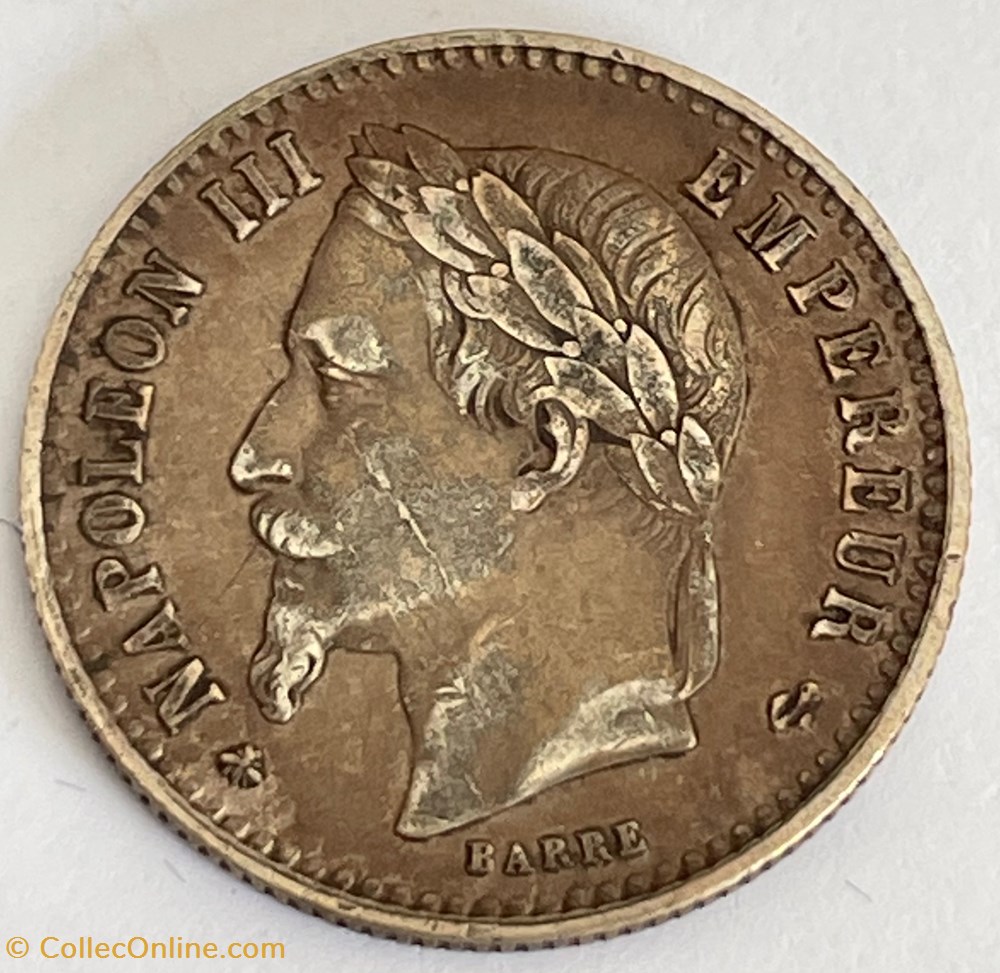 50 centimes Napoléon III, tête laurée 1864 Paris monnaies monde france 50 centimes napoleon iii tete lauree 1864 paris