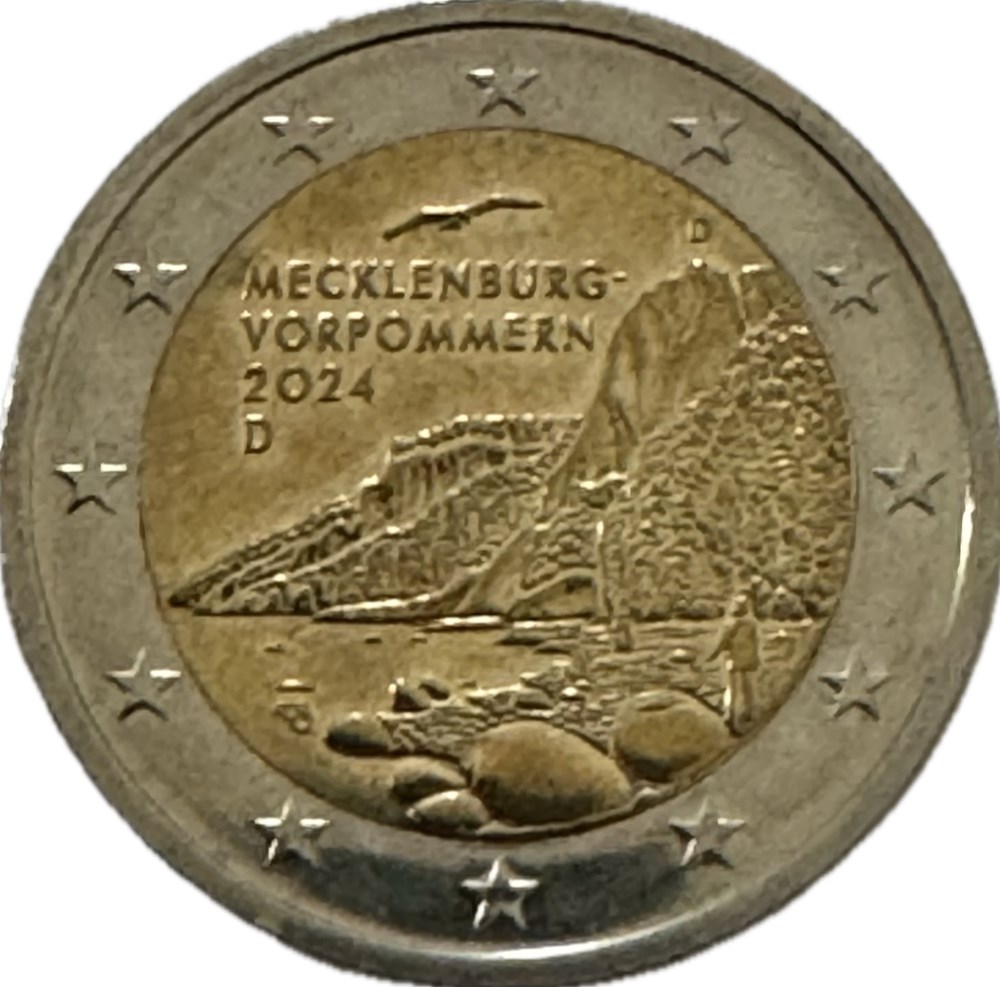 2 euros Parc national de Jasmund D Munich 2024 monnaies allemagne 2 euros parc national de jasmund d munich 2024