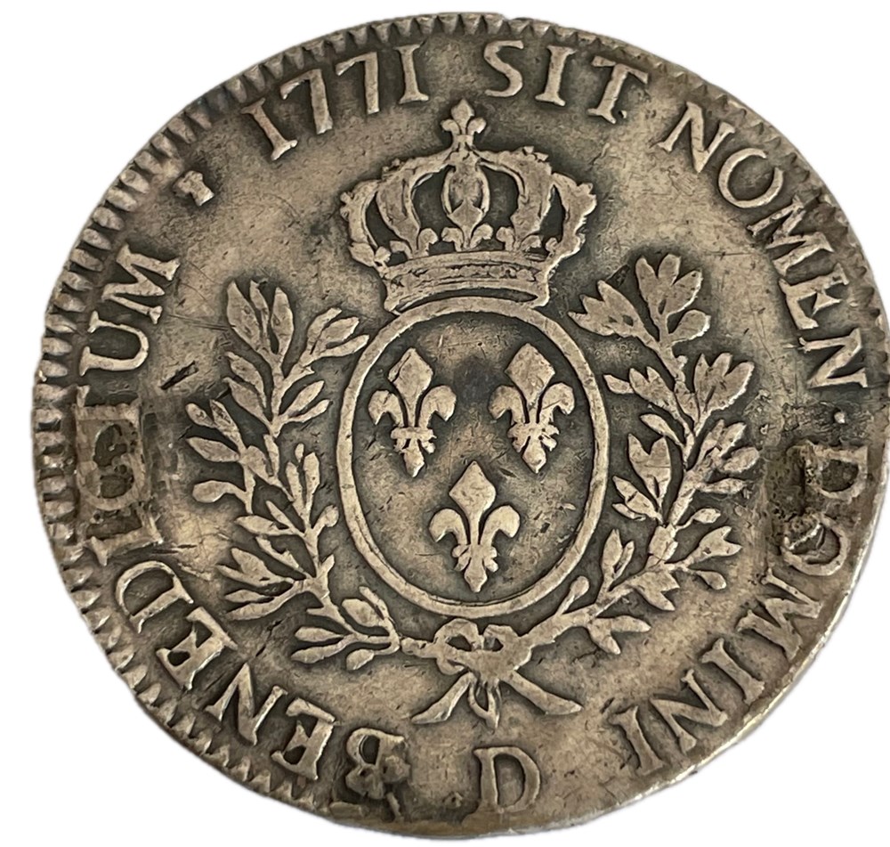 LOUIS XV DIT LE BIEN AIMÉ Écu dit "à la vieille tête" 1771 monnaies europe medievale france royales louis xv dit le bien aime ecu dit a la vieille tete 1771