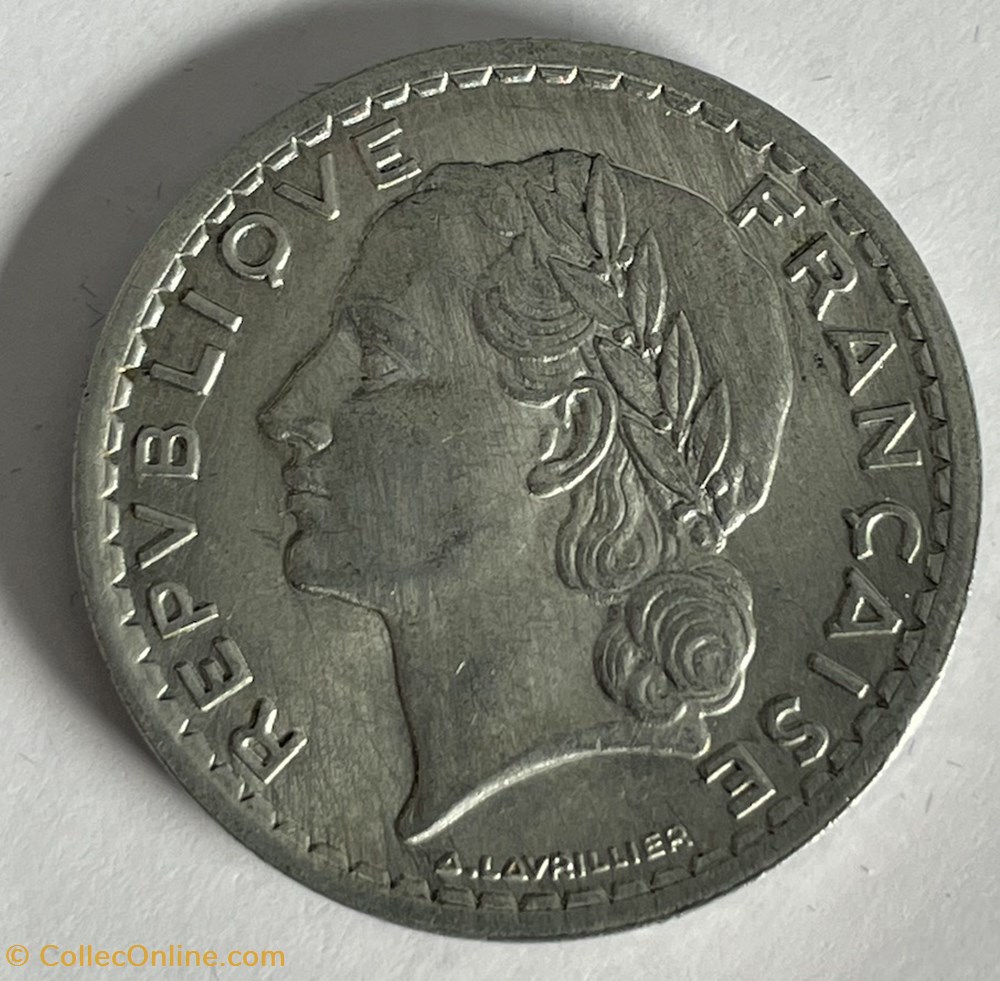 5 francs Lavrillier 1949 monnaies monde france 5 francs lavrillier 1949